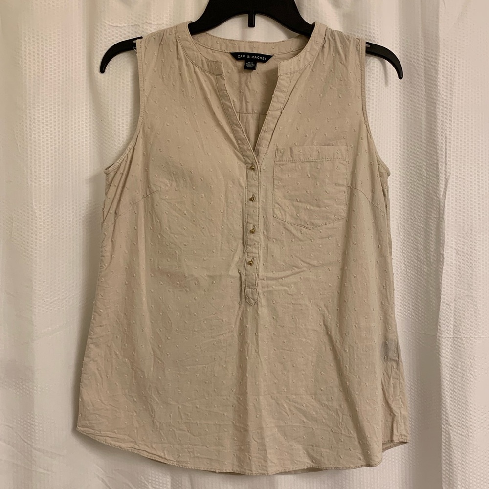 Zac & Rachel Sleeveless Button Up